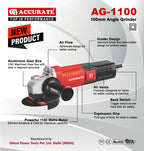 Accurate AG-1100 Heavy Duty Angle Grinder