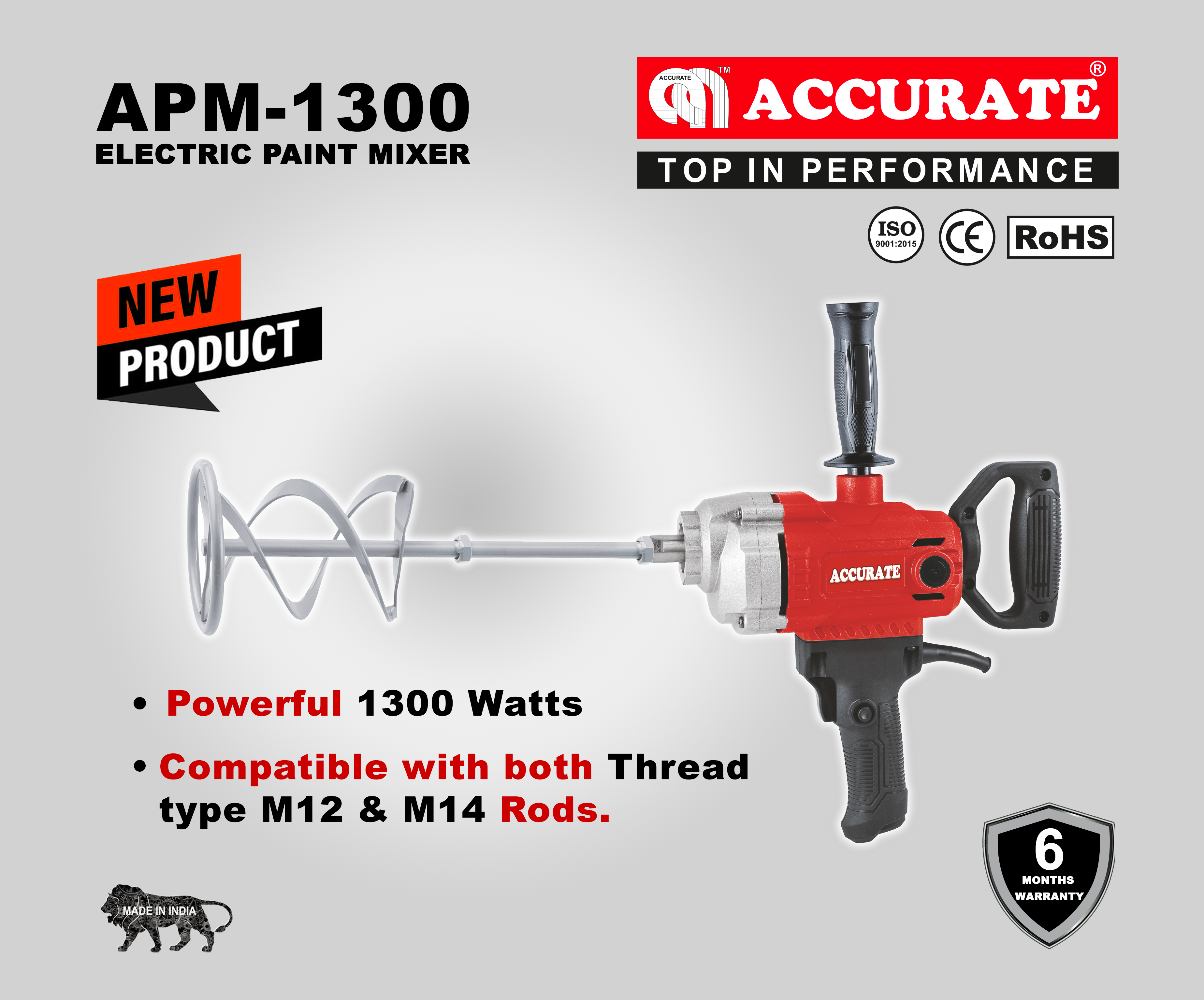 Accurate APM-1300 Heavy Duty Electric Mixer